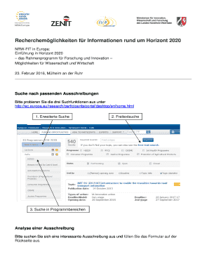 Fillable Online horizont2020 zenit 5. Hoffzimmer NRW-FIT Einfuehrung ...