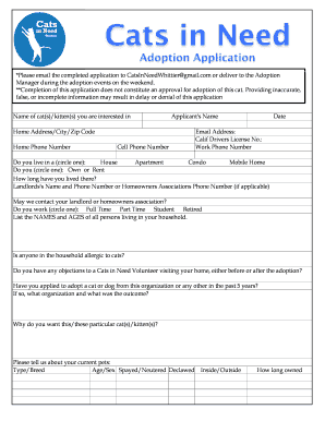 CIN Whittier Adoption Application With Logo 04-16 ... - Cats in Need