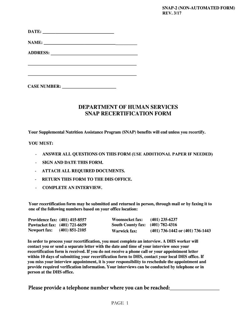 RI SNAP 2 2017 2021 Fill And Sign Printable Template Online US