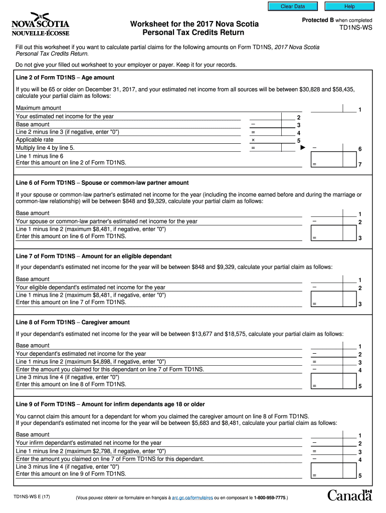 fillable-online-worksheet-for-the-2017-nova-scotia-personal-tax-credits