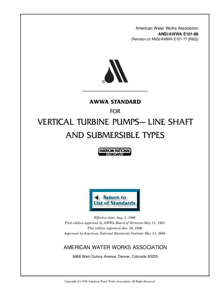 awwa e101 Preview on Page 1