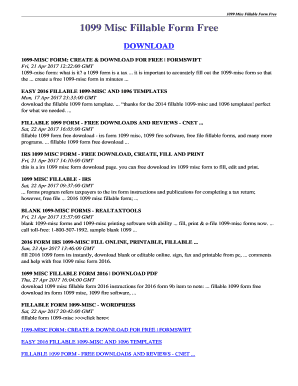Fillable Online 1099 Misc Fillable Form Free. 1099 misc fillable form ...