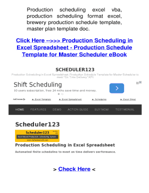 Production Scheduling in Excel Spreadsheet - Production Schedule Template for Master Scheduler Review