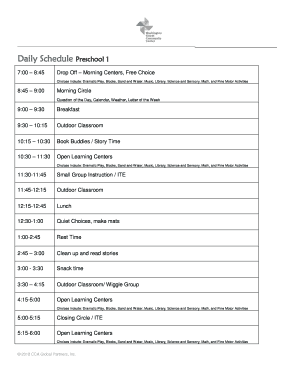 Daily schedule sheets - Daily Schedule Template. Daily Schedule - 7 - wscc-denver