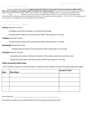 This is my weekly homework sheet - johnstown k12 oh