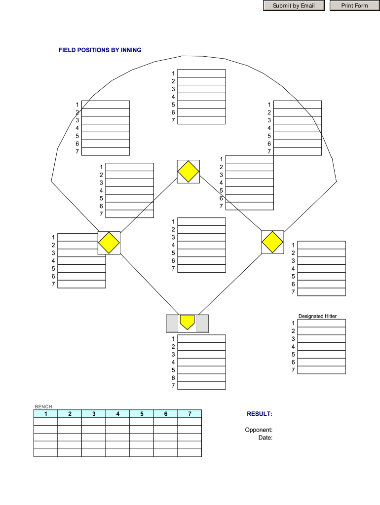 Baseball Position Chart Printable Fill Online Printable Fillable Blank Pdffiller