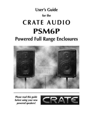 Fillable Online CRATE AUDIO Fax Email 
