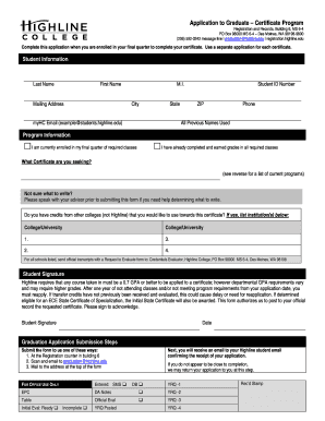 Application to Graduate Certificate Program