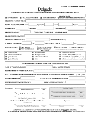 POSITION CONTROL FORM - docushare3.dcc.edu - docushare3 dcc