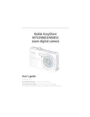 Kodak EasyShare M753/M853/MD853 zoom digital camera