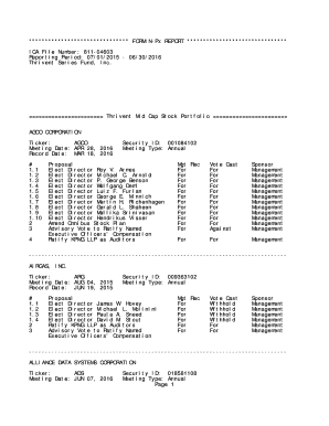 Fillable Online FORM N-Px REPORT ************************* Fax Email ...
