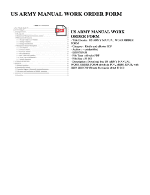 fillable online us army manual work order form us army manual work