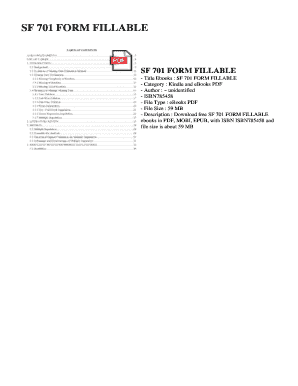 Fillable Online SF 701 FORM FILLABLE. SF 701 FORM FILLABLE Fax Email Print - pdfFiller