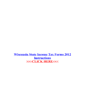 Fillable Online Wisconsin State Income Tax Forms 2012 Instructions Fax ...