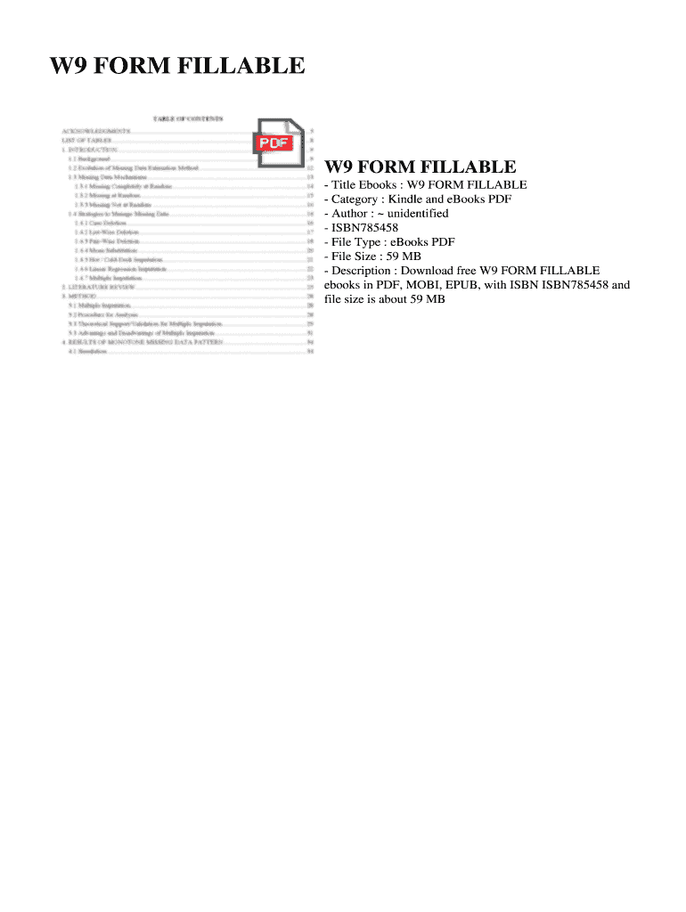 Fillable Online W9 FORM FILLABLE - pjenz.info Fax Email Print - pdfFiller