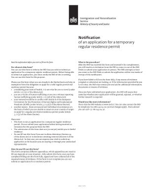 of an application for a temporary