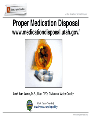 Fillable Online Proper Medication Disposal Fax Email Print - pdfFiller
