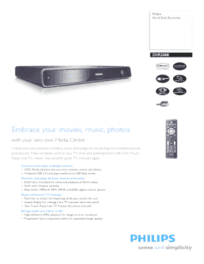 DVR2008/93 Philips Hard Disk Recorder