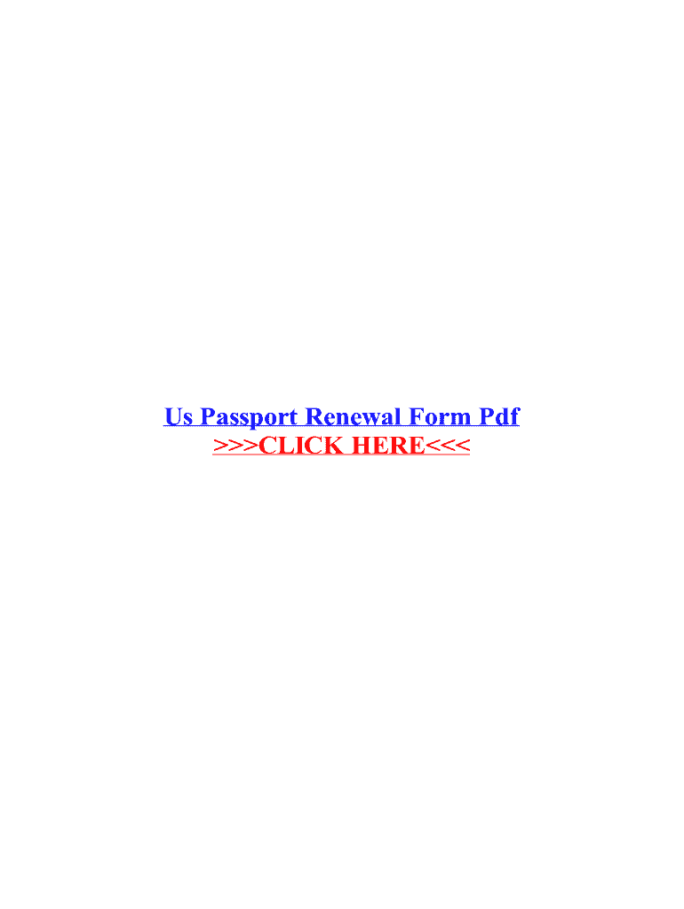 Fillable Online Us Passport Renewal Form Pdf Fax Email Print pdfFiller Fillable Online Us Passport Renewal Form Pdf Fax Email Print pdfFiller