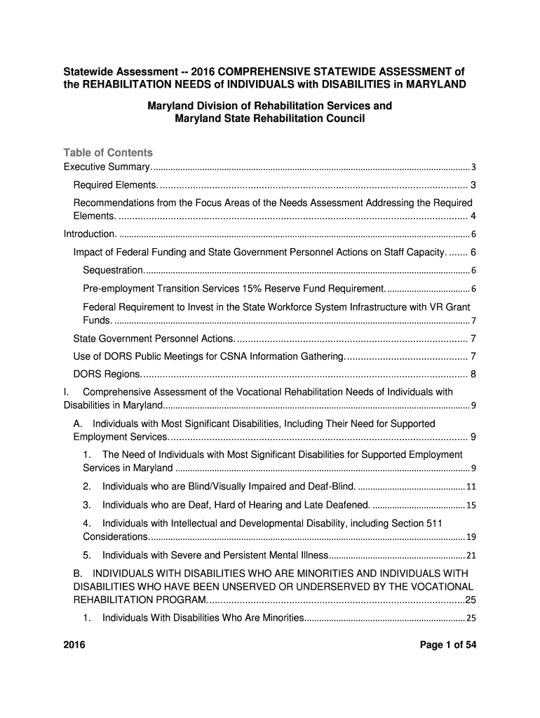 Fillable Online Statewide Assessment Maryland Fax Email Print pdfFiller