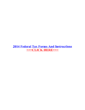 Fillable Online 2014 Federal Tax Forms And Instructions Fax Email Print ...