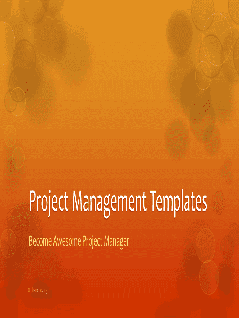 Fillable Online Project Management Templates Chandoo Fax Email 