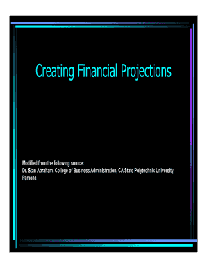 Creating Financial Projections - Classroom Websites