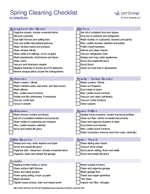 Fillable Online Printable Spring Cleaning Checklist. Printable spring ...