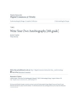 Write Your Own Autobiography - Digital Commons Trinity