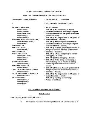 Fillable Online Second Superseding Indictment Dec 12 Final .docx Fax ...