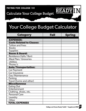 Your College Budget Calculator - Project Leadership