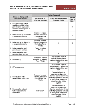Fillable Online Prior Written Notice, Informed Consent and Notice of ...