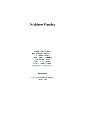 Fillable Online Disclaimers Presentation Fax Email Print - pdfFiller
