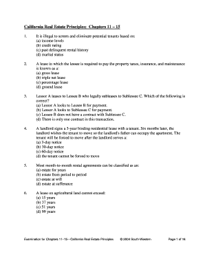 California Real Estate Principles: Chapters 11 15 - El Camino ...