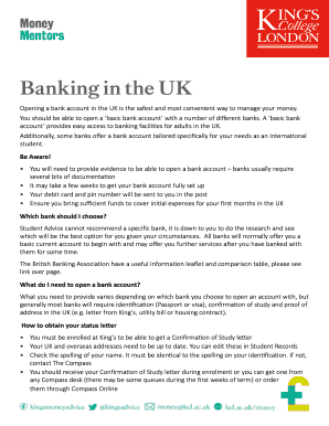 uk bank account opening services