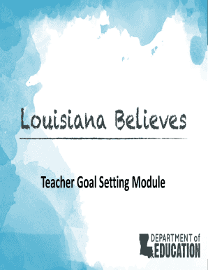 Teacher Goal Setting Module Presentation - Louisiana Believes