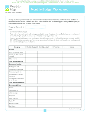 Budgeting worksheets - Monthly Budget Worksheet. Monthly Budget Worksheet