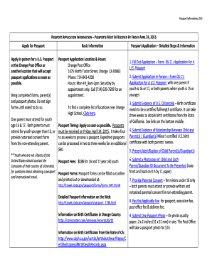 Post office renewal form pdf - Passport Information, OHS