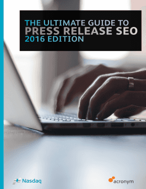 Googl forms - The Ultimate Guide to Press Release SEO 2016 Edition