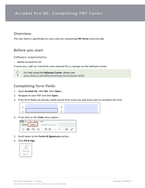 Fillable Online Acrobat Pro DC: Completing PDF Forms Fax Email Print ...