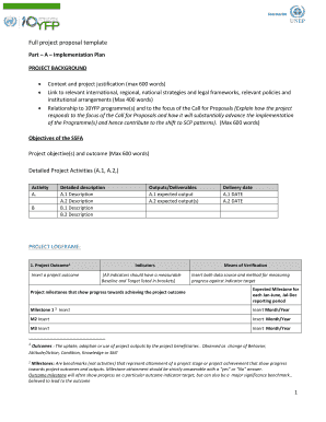 Full project proposal template - SCP Clearinghouse