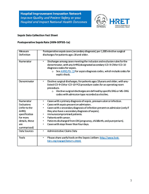 Fillable Online Sepsis Data Collection Fact Sheet Fax Email Print ...