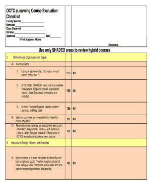 OCTC Quality Assurance Checklist - Owensboro Community and ...