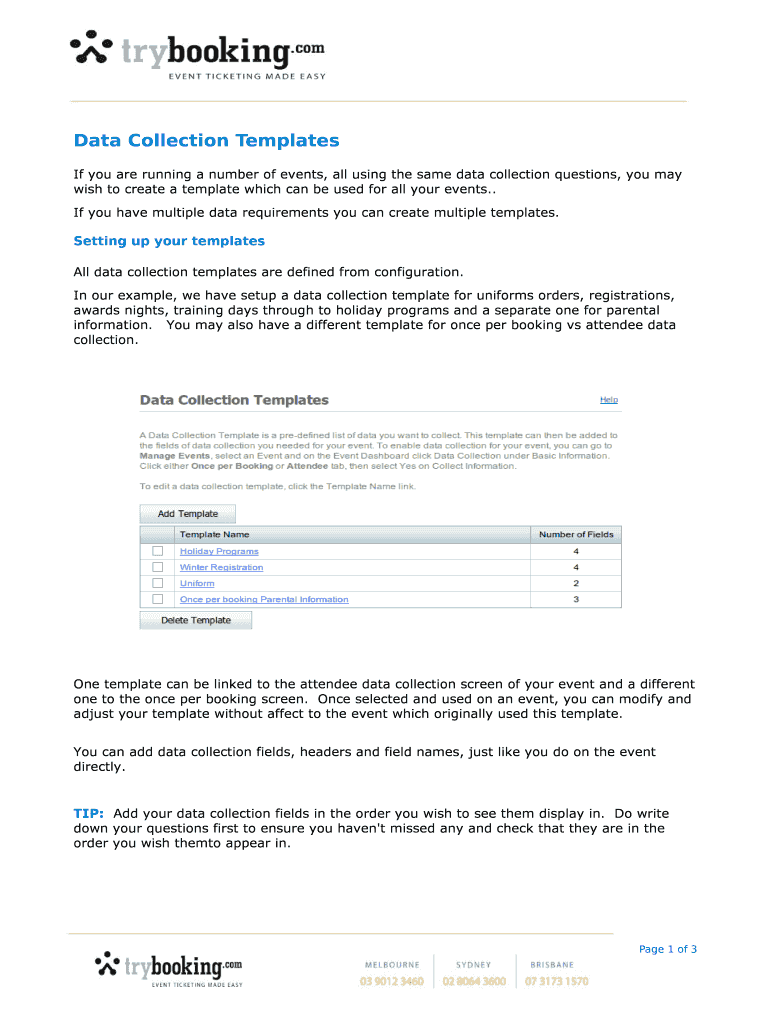 Fillable Online Data Collection Templates Fax Email Print - pdfFiller
