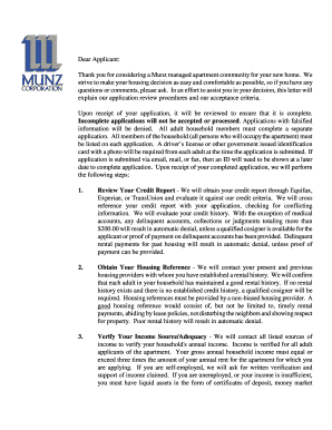 Application for Residency