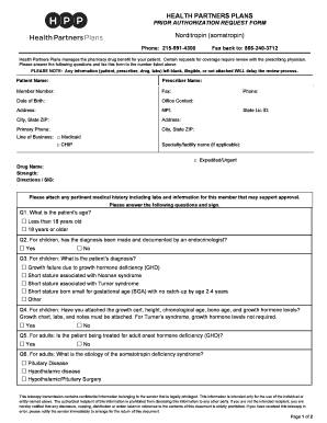 Health Partners Plans Prior Authorization Request Form