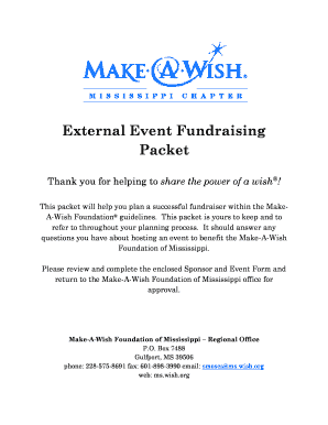 External Event Fundraising Packet - Make-A-Wish Mississippi