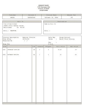 Invoice Form - MOM Software