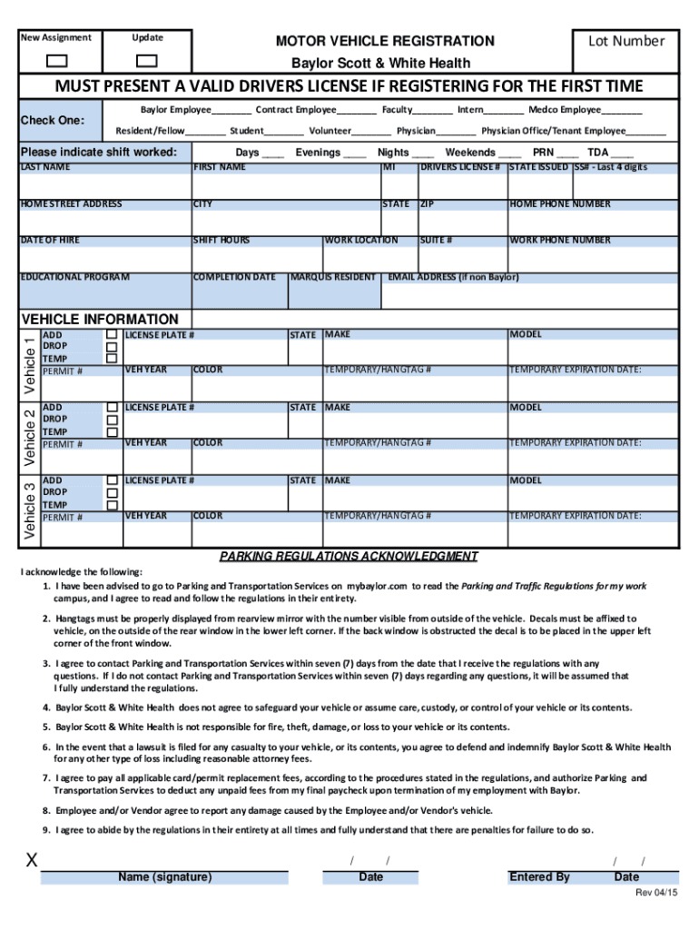 texas motor vehicle registration Preview on Page 1