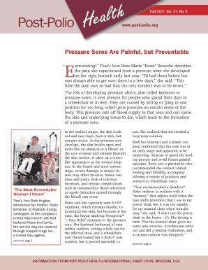 Fillable Online Pressure Sores Are Painful, but Preventable Fax Email ...